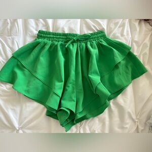 Boutique ruffle shorts polyester material NWOT